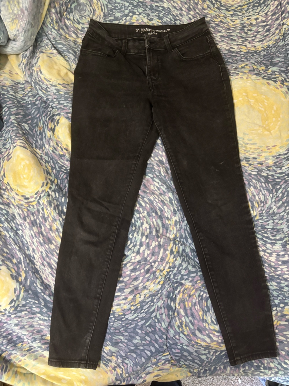 Maurices Black Mid-Rise Skinny Jeans